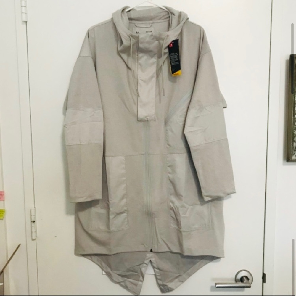Nwot Under Armour Generation Parka, knit grey twill